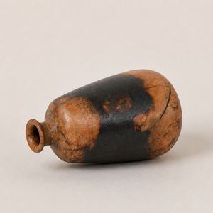 Jarrón de Cerámica Chino Hecho a Mano, en Forma de Cono, Color Negro y Marrón Rústico, para Flores, Decoración de Escritorio - Product Image 3