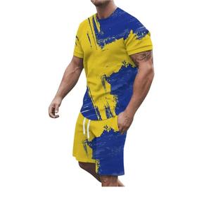 Conjunto de Shorts de Verano para Hombre, 80% Algodón, 20% Elastano, Ecológico, Transpirable, Talla Grande, Camiseta de Manga Corta, Pantalones Cortos, Conjunto Deportivo - Product Image 5