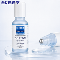 Sérum capillaire réparateur anti-démangeaisons à marque privée GHK-Cu + AHK-Cu, léger, pour le cuir chevelu, double peptides de cuivre, roll-on, huile capillaire AHK-Cu
