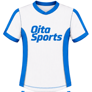 ชุดเสื้อและกางเกงขาสั้นรักบี้สีขาวน้ำเงิน แขนสั้น คอวี ชุดทีม ชุดกีฬาแบบกำหนดเอง ระบายอากาศได้ดี สำหรับฝึกซ้อมและเล่นกีฬา - Product Image 3