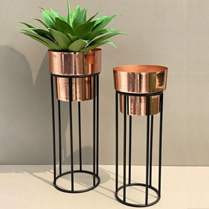 Maceta de Metal Premium, Maceta de Hierro para Plantas de Interior y Exterior, Balcón, Jardín, Decorativa - Product Image 3