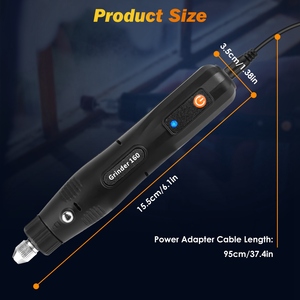 Mini Set di utensili elettrici rotanti con filo 186 pezzi di dettagli elettrici per levigatrice piccolo Kit trapano a 5 velocità per incisione - Product Image 1