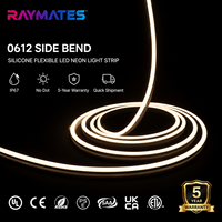 RAYMATES Factory 0612 Strip lampu Neon Led silikon lengkung samping 24V IP67 putih/CCT/RGB untuk Kabinet luar ruangan & dalam ruangan