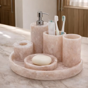Export Selling Handmade Durable Resin <b>Bathroom</b> <b>Accessories</b> <b>Set</b> for Home and Hotel Use From Indian Exporter - Product Image 1