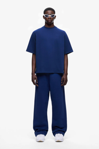 T-shirt Homme Oversize de Qualité Supérieure, Couleur Unie, Manches Courtes, Col Rond, Décontracté, en Jersey Tricoté 100% Coton Teint Uni, Coupe Ajustée - Product Image 6