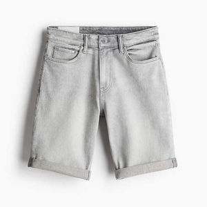 Pantalones Cortos de Mezclilla Rotos para Hombre, Cintura Media, con Cordón, Estilo Casual, de Algodón Tejido, de Secado Rápido, Transpirables, Bordados - Product Image 3