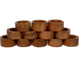 Anneaux de serviette en bois de qualité supérieure, style ferme, personnalisables, les plus vendus - Product Image 5