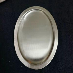 Silver Plated Metal <b>Large</b> <b>Bowl</b> Modern Stainless Steel <b>Bowl</b> Dinnerware Polish Dough Serving <b>Bowl</b> Metal Handcrafted <b>Bowl</b> Dining - Product Image 1