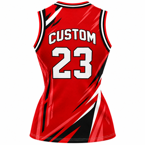 T-shirt court en jersey de basket décontracté pour femme, imprimé, col en V, coupe ajustée, en coton, à manches courtes, anti-boulochage, tricoté - Product Image 2