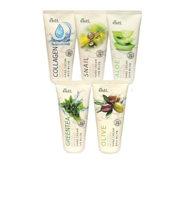 Crème pour les mains intensive EKEL, fabriquée en Corée, cosmétique, extraits de plantes, 5 types, OLIVE, THÉ VERT, ALOE, COLLAGÈNE, ESCARGOT, soin hydratant pour les mains - Product Image 1