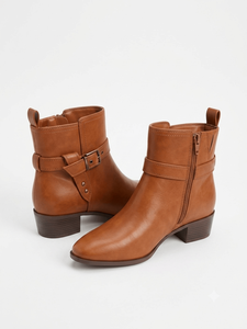 Bottines en cuir véritable marron avec boucle à la cheville, talon carré, soutien de la voûte plantaire, semelle extérieure en caoutchouc légère et antidérapante, pour l'automne - Product Image 5
