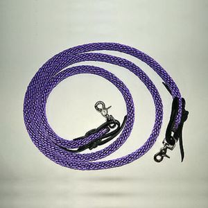 Rênes en nylon tressées de 7 pieds 6 pouces pour chevaux, durables, avec poignée souple, pour l'entraînement et l'équitation western, fourniture en gros - Product Image 3