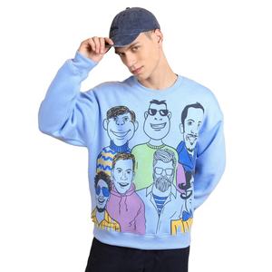 Nouvel Arrivage Sweat-shirt Homme Col Rond Imprimé Personnalisé Poignets Élastiques Streetwear Hiver Molleton Épais Coupe Oversize - Product Image 1