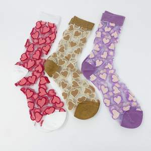 Chaussettes transparentes pour femmes Heartful Love - Product Image 5