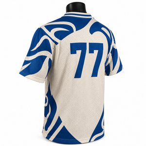 Maillot de football américain personnalisé de haute qualité pour hommes, uniforme d'entraînement sportif, tissu en maille respirant, col en V, maillot de performance - Product Image 4