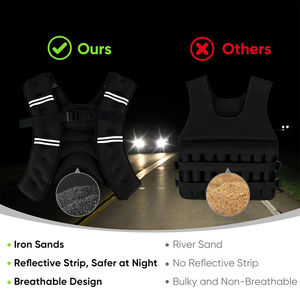 เสื้อเวทถ่วงน้ำหนักแบบปรับได้สำหรับการออกกำลังกายเพื่อเพิ่มความแข็งแรงและการฝึกคาร์ดิโอ - Product Image 5