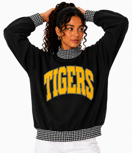 Sweat-shirt surdimensionné à col montant pour femme, en molleton de coton, à manches longues, pour l'automne, vente en gros - Product Image 4