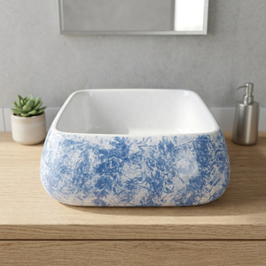 Vasque à poser ronde en céramique ivoire moderne, élégante, pour salle de bain et maison - Product Image 5