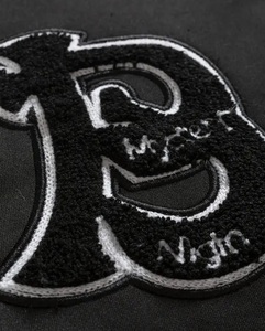 Best Quality Varsity Jacket Chenille Embroidery Silk Sleeve Windproof Waterproof Unisex College Baseball Jacket for Games Front - Product Image 3