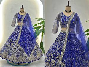 Lehenga Choli Tradicional Indio de Bollywood, Glamuroso y Elegante, de Última Moda, de Primera Calidad, para Bodas y Fiestas, Hecho con Materiales Reciclados - Product Image 5