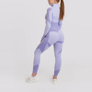 Vêtements de sport pour femmes grandes tailles, ensemble yoga trois pièces, veste de sport respirante, réversible, écologique, vêtements de sport actifs - Product Image 5