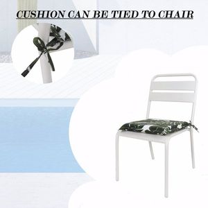 4pcs 15\" X 15\" Outdoor Patio Chair <b>Pads</b> Replacement Seat <b>Cushions</b> Ties for Dining Gardens Quality Outdoor Pillows <b>Cushions</b> - Product Image 5