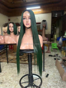 Extensions de cheveux humains vietnamiens 8-30 pouces os droit couleur vert foncé perruques de cheveux humains en gros cheveux Vietnam - Product Image 2