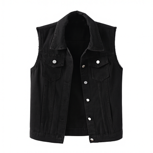 Chaleco Vaquero para Hombre, Estilo Casual Vintage, con Logotipo en la Parte Delantera, Resistente al Viento, para Verano e Invierno - Product Image 6