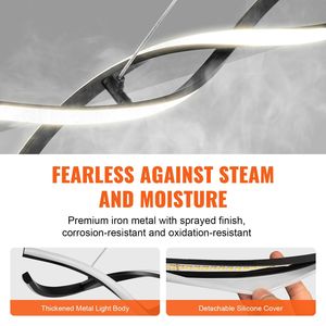 Lampadario dimmerabile con telecomando con lampadario a ciondolo a LED moderno - Product Image 5