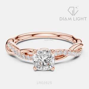 Bague de fiançailles en diamant de laboratoire taille coussin 0,70 carat, or blanc 14 carats, bague de mariage, bijoux fins, certifiée IGI - Product Image 3