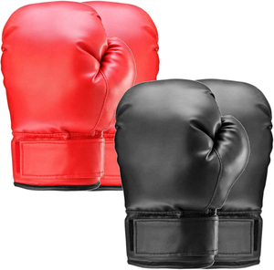 Gants de boxe en cuir PU sur mesure OEM ODM pour adultes, avec logo personnalisé, pour le fitness, gants de boxe professionnels à sangle - Product Image 6
