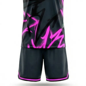 ชุดเสื้อบาสเก็ตบอล MALUZA Asphalt Vandal แบบสั่งทำพิเศษ ผ้าตาข่ายพิมพ์ลายแบบ Sublimation สไตล์สตรีท อเมริกา ยุโรป - Product Image 2