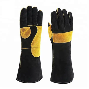 Heavy-Duty Cowhide Leather Welding <b>Gloves</b> | Reinforced Palm & Thumb, Heat-Resistant & Waterproof <b>Safety</b> <b>gloves</b> - Product Image 3