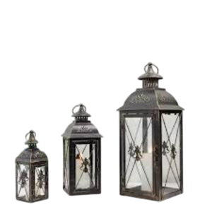 Lanterne à bougie en fer massif, lampe vintage décorative d'extérieur, lanterne à bougie chauffe-plat suspendue ou à poser, lanterne hurricane en métal noir pour jardin - Product Image 2