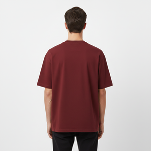 T-shirts décontractés surdimensionnés pour hommes en coton épais, imprimés sur mesure, effet délavé, anti-boulochage, respirants - Product Image 5