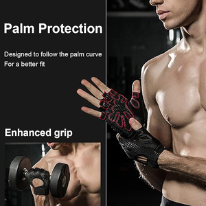 Workout Gloves Summer Women Men <b>Half</b> Finger Anti <b>Slip</b> Moisture Wicking Breathable Padded Gym Fitness Weightlifting Training - Product Image 4
