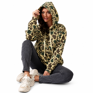 Sweat à capuche oversize pour femme en camouflage canard |   Sweat-shirt camouflage streetwear personnalisé |   Sweat-shirt en molleton de qualité supérieure - Product Image 4