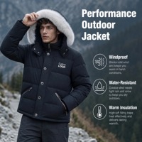 Manteau d'hiver rembourré en velours imperméable à capuche avec fermeture éclair, de haute qualité, sur mesure pour homme, taille plus, de la marque YOUMEI