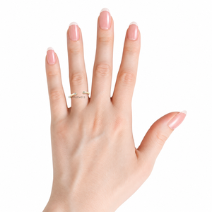 Anillo de Compromiso y Boda de Lujo con Dos Diamantes Redondos Cultivados en Laboratorio, en Oro de 10K, 14K, 18K, Plata 925, 935, Chapado en Rodio - Product Image 3