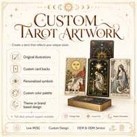 Cartes de tarot personnalisées en gros avec impression en espagnol et guide, estampage à chaud, jeu de cartes d'affirmation Oracle, jeu de tarot