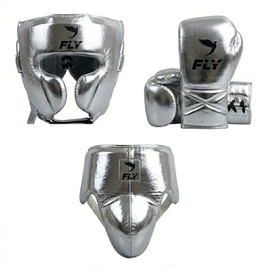 Conjunto de equipo de boxeo y sparring OEM personalizado, de moda y superventas, con casco de cuero, guantes, protector inguinal, con cordones, transpirable, unisex para adultos. - Product Image 2