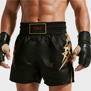 Pantalones Cortos de Muay Thai Personalizados con Diseño Impreso, Pantalones Cortos de Lucha de Dos Colores - Product Image 3