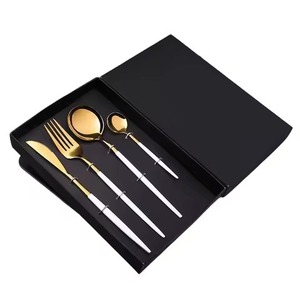Ensemble de couverts en métal haut de gamme pour l'hôtellerie, vaisselle élégante pour les hôtels, les cafés et les salles de banquet - Product Image 2
