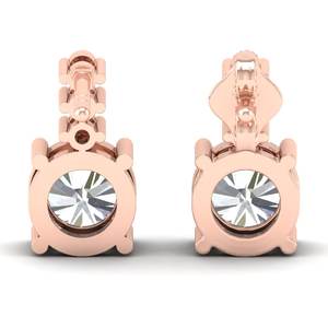 REYES - Pendientes de Diamante de Laboratorio CVD de Corte Redondo de 0.74 Quilates, Oro Sólido de 14K, Cierre de Rosca, Accesorios para Mujer, Joyería Fina - Product Image 4