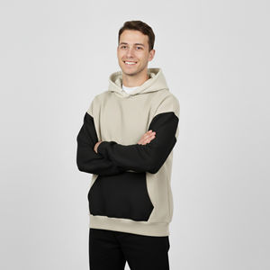 Vente en gros de sweats à capuche en molleton pour hommes, vêtements décontractés, logo brodé personnalisé, 100% coton, coupe ample, confortables, épaules tombantes - Product Image 3