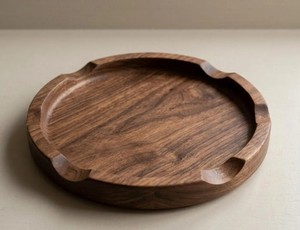 Vintage Wooden Ashtray Holder Luxury Handcrafted Solid Wood Eco Friendly Dishwasher Safe Decorative Serving <b>Tray</b> Elegant - Product Image 2