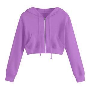 Sudadera Moderna con Capucha para Niñas, Estilo Informal, Manga Larga, Cierre de Cremallera, Mezcla de Algodón, Suave, Transpirable, Cómoda, para Gimnasio, Correr y Viajar - Product Image 6
