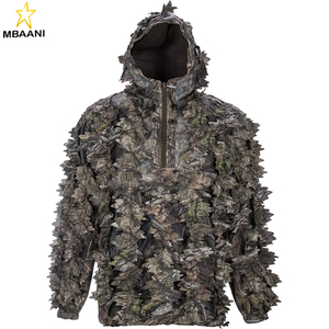 Leafy <b>Camo</b> Hunting <b>Jacket</b> – Lightweight 1/2 Zip Hoodie with Hood & Pouch - Product Image 5