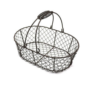 Panier organisateur économique ovale en fil métallique pour fruits et légumes Paniers de rangement polyvalents pour la cuisine avec poignée Prix réduit - Product Image 5