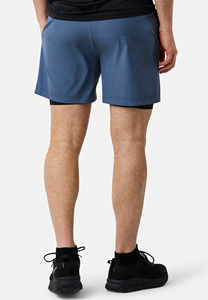 Shorts de course gris uni pour homme, séchage rapide, taille élastique, style sportif mi-haut avec poches - Product Image 6